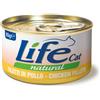 LifeCat Life Cat Natural Lattine 85 gr - Filetti di Pollo - Confezione da 24 pezzi - Cibo umido per gatti - 1° ORDINE? scegli lo sconto BZR5 / BZR20 + 200 punti fedeltà