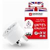 SKROSS | 1.500225-E | World to UK | Adattatore Universale da viaggio per UK - Tensione e Potenza 100V - 700W / 250V - 1750W - Protezione Anti Scossa