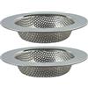 Granny´s Kitchen Granny's Kitchen Set di 2 Filtri per Lavello [Diametro Interno: 7,6 cm] - Retina Lavandino in Acciaio Inossidabile Universale per Lavabo da Cucina, Doccia