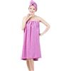YJZQ Kilt da sauna da donna con asciugamano per capelli, set di asciugamani per sauna, accappatoio con chiusura in velcro ed elastico per spa, doccia e bagno