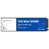 WD Blue SN580 2 TB, M.2 NVMe SSD, PCIe Gen4 x4, con velocità di lettura fino a 4.150 MB/s