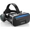 VR SHYIEON Occhiali VR 3D, Occhiali 3D Realtà Virtuale VR Visore HD Compatibile Video Giochi per 4,7-7,2 pollici Android/iOS Smartphone Bambino Adulto Natale Regalo