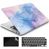 AMCJJ Compatibile con MacBook Air 13.6 pollici Caso 2024 2023 2022 M3 A3113 M2 A2681, Plastica Hard Shell Caso & Cover Tastiera & Protezione dello Schermo -PinkBlueMarble