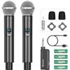 FDUCE W60 Wireless Microphone,Dynamic Lightweight UHF Microphone,Rechargeable Receiver with Volume Adjust Button,for Karaoke,Wedding,Party,Church,Lecture (200ft)