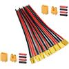 GTIWUNG 4 Paia XT30 Connettore Maschio Femmina con Cavo di Silicone 15cm 16AWG, 2 Paia XT-30 Spina-connettore per Batteria RC Lipo FPV Drone