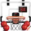 TEUVO Mini Canestro Basket da Camera con Punteggio Automatico Interno Esterno Canestro Basket Bambini 5 6 7 8 9 Anni per Casa Porta 4 Pallone Mini Hoop Basketball Regalo Giocattoli per Ragazzi Ragazze