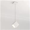Mjsdjof Lampada a Sospensione a cubo, lampadario Moderno a LED, Lampada a Sospensione per Illuminazione Decorativa sul Comodino, lampade a Sospensione in Metallo Bianco con Paralume in Acrilico, luci