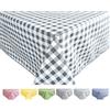 Home Direct Tovaglia in tela cerata plastificata rettangolare 140 x 240cm a Quadri Quadretti Grigio Chiaro