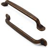 FURNIWARE - Confezione da 5 maniglie per armadi da cucina in ottone antico, accessori per cassetti ed elettrodomestici, maniglie per ante di armadi da cucina, maniglie per cassetti e armadi