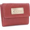 Catwalk Collection Handbags - Portafoglio Piccolo in Pelle - Porta Carte Donna - Portamonete - Borsellino - Protezione RFID - Eve - Rosso