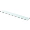 vidaXL Mensola in Vetro Temperato 90x12 cm Trasparente Ripiano Lastra Scaffale