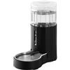 JUNSPOW 7L Distributori d'acqua per animali domestici in acciaio inox, abbeveratoio a gravità di grande capacità, distributore automatico d'acqua ultra-silenzioso per cani e gatti, nero