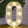 Besch Lettera maiuscola decorativa in plastica luminosa 22 cm (O) per la decorazione della casa con luci LED bianche