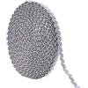 PH PandaHall 15m 12mm Nastro di nylon intrecciato Modello curvo Gimp Treccia Trim Pizzo per costume Artigianato da cucito fai da te Decorazione domestica, Grigio