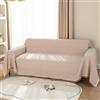 LHGOGO Coperta per divani a nido d'ape grande a 2 o 3 posti, in tessuto, con nappe, reversibile, grande, per divano, letto matrimoniale e poltrona, 180 x 230 cm, cachi