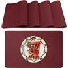 Lumaca Tovagliette Americane Lavabili, Set di 4 Tovaglietta Colazione,Impermeabile,Resistenti al Calore,Antiscivolo,per Tavolo da Cucina e Ristoranti,Rosso