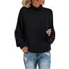 Sunnyuk Maglione Donna Invernale Scollo a V Sweater Lana Merino Maniche Lunghe Sweatshirt Slim Fit Morbido Oversized Maglioni Confortevole Collo Alto in Pelosa Maglia Cotone Casual Pullover Felpe