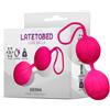 LateToBed Geisha Double Kegel Balls Fuchsia 70g