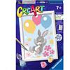 Ravensburger CreArt Serie D: Coniglietto con palloncini, Kit per Dipingere con i Numeri
