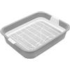 4BIG.fun Vassoio per lettiera per gatti per animali di piccola taglia, grigio, plastica, classico, Klein (33 x 25,7 x 7,1 cm, 0,34 kg) - adatto per gattini e gatti giovani