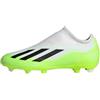 adidas X Crazyfast.3 Laceless Firm Ground Boots, Scarpe da Calcio, Cloud White/Core Black/Lucid Lemon, 28 EU