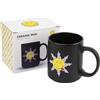 Grupo Erik: Tazza Smiley Quirky Comics | Tazza da colazione Nera Smiley in ceramica, 350 ml, ideale come Tazza Nera Grande per la colazione