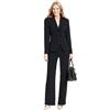 Drkobr Donna Abito Gessato 2 Pezzi Giacca Monopetto Slim Fit con Pantaloni a Gamba Larga Ufficio Signora