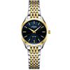 Rotary Orologio Quarzo Donna, misura cassa 27.00mm con quadrante Blu Analogico e cinturino Two-Tone Gold in Cinturino in metallo LB08011/05
