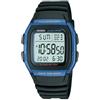 Casio, orologio digitale w-96h-2avdf con illumminatore, per uomini, cinghia di plastica e quadrante blu