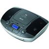 ECG CDR 1000 U Titanio radio CD con USB - CD, CD-R/RW; MP3; ingresso AUX; 30 preselezioni; display LCD retroilluminato; telecomando grigio e argento