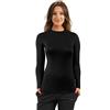 sesto senso Donna Blusa Manica Lunga Top Girocollo Viscosa XL Nero