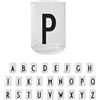 Design Letters Bicchieri Acqua Vetro con Iniziale (A-Z) | Idee Regalo Uomo & Regalo Donna | Vetro Borosilicato Progettato in Danimarca | Perfetto per Decorazioni da Tavola | Lettera Bicchieri | 350 Ml
