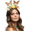 Boland 01434 - Cerchietto a farfalla, diadema con fiori, accessorio per costumi, feste a tema, carnevale