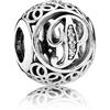 Pandora Charm Pandora Donna Alfabeto Vintage in Argento Cubic Zirconia 791860CZ Alfabeto Vintage
