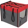 zooplus Exclusive Trasportino First Class Basic rosso / grigio per cani - L: L 79 x P 53,5 x H 66 cm