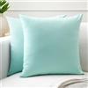 Encasa XO Encasa Set di 2 federe per cuscini in cotone I 18x18 in (45x45 cm) - Egg Blue I Senza inserto I Tinta unita Square Federe I Lavabili in lavatrice | Solo per uso interno