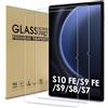 WD&CD 2 Pcs Pellicola Protettiva Compatibile per Samsung Galaxy Tab S10 Lite / S10 FE/Tab S9 FE / S9 10.9'', Vetro Temperato Alta Definizione Compatibile per Galaxy Tab S10 FE/Tab S9 FE