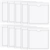 Vicloon Buste Adesive Trasparente, 10Pcs Tasca Adesiva, Tasche Autoadesive per Schede, Porta Licenza di Parcheggio Autoadesivi, Biglietti Trasparente per Licenza Badge Passaporti (10.5 * 10.5cm)
