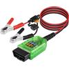 MEIRIYFA, Cavo di Alimentazione di Emergenza ECU per Auto OBD2, Salva Memoria per Cambio Batteria, Display Digitale 12V, Kit Anti-Perdita Batteria OBD II con Fusibile 5A - 1,35M