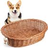 KADAX Lettino in Vimini per Cani e Gatti, Cuccia per Animali Domestici in Colore Naturale (15 x 65 x 50 cm)