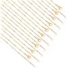 NBEADS 10 pz 304 collane A Catena Satellitare in Acciaio Inossidabile, Catene Dorate Lunghe da 45cm per La Creazione di Gioielli Catene Portacavi con quelliusura A Moschettone