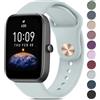 Wanme Cinturino per Amazfit Bip/Bip 3 /Bip 3 Pro Smartwatch, Largo 20 mm Cinturini in Silicone Originale Compatibile con Amazfit Bip S/Bip Lite/Bip U Pro Donna Uomo