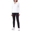 Champion Legacy Sweatsuits Heritage Powerblend Color Ground Tuta Sportiva, (Bianco/Nero), S Donna