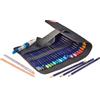 Derwent Astuccio Arrotolabile , Può Contenere fino a 24 Matite Colorate, Adatto per Realizzare Schizzi e Disegni anche in Viaggio, Nero, 2306206