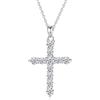 GAVU Collana Argento 925 da Donna con Ciondolo Croce di Diamanti di Zirconia Cubica, Collana Punto Luce da Donna con Crocifisso, Collana Comunione e Cresima