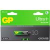 GP Batterie AA - Set da 10 | GP Ultra Plus | Pile Stilo AA Alcaline da 1,5V / LR06 - Lunga Durata