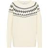 ALARY Strick Pullover Maglione Lavorato a Maglia, Bianco, M/L Donna