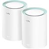Cudy AC1200 Gigabit Sistema WiFi a Rete Completa, Dual Band, Estensore WiFi, Porte Gigabit, Antenne ad alto guadagno, VPN, Cloudflare, Connetti fino a 100 Dispositivi, M1300 2-Pacchetto