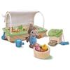 Hape Green Planet - Marco e la serra biologica - Set di gioco per piccoli amanti della natura dai 3 anni in su con personaggi, serra e ortaggi