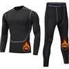 HZQIFEI Intimo Termico Uomo Set di Maglietta e Pantaloni a Compressione, Biancheria Intima Funzionale Termica Uomo per Sci Palestra Ciclismo Calcio Corsa (Stile#2, XL)